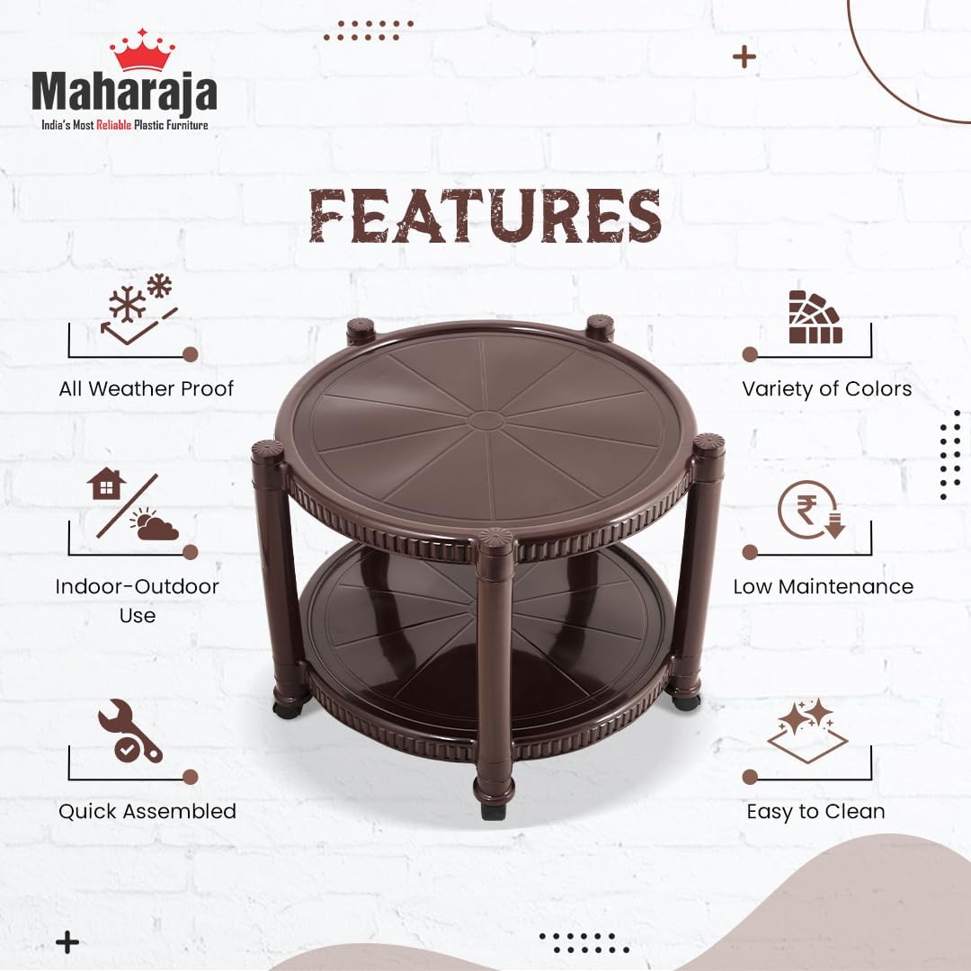 Maharaja T5 Multipurpose Round Trolley Table
