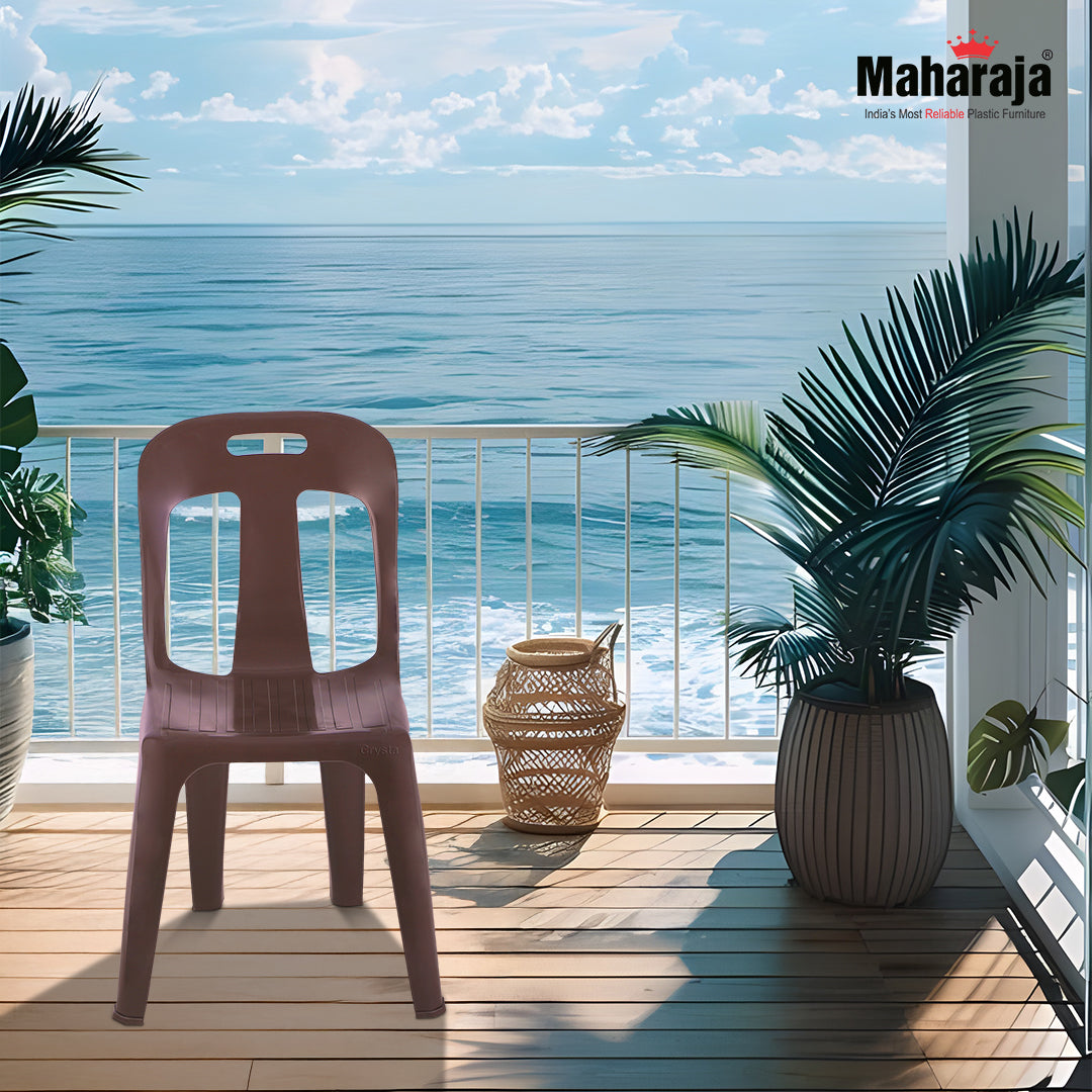 Maharaja Crysta Plastic Armless Chair