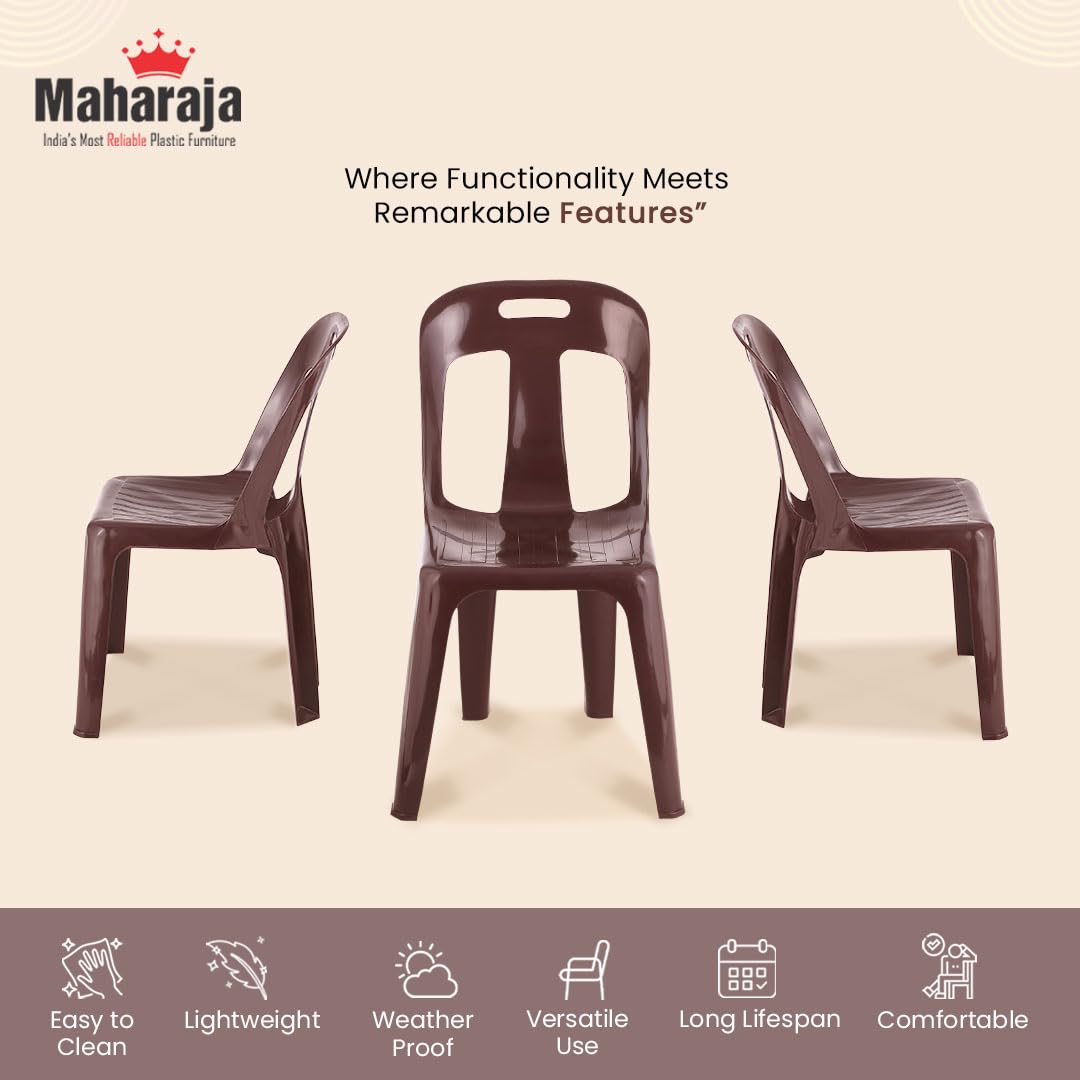 Maharaja Crysta Plastic Armless Chair