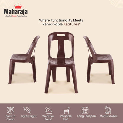 Maharaja Crysta Plastic Armless Chair