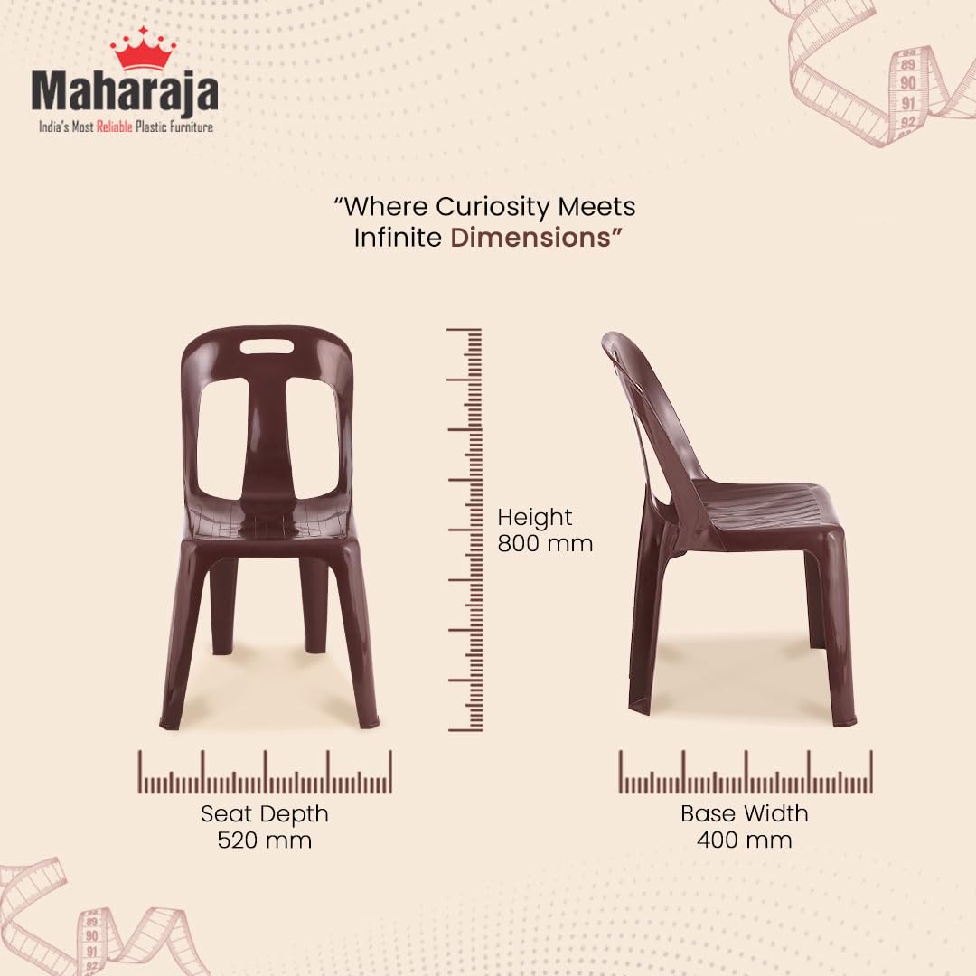 Maharaja Crysta Plastic Armless Chair