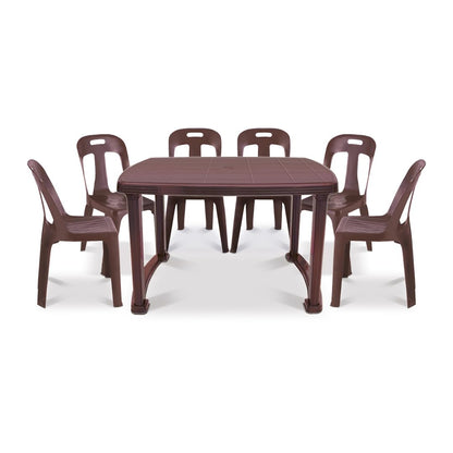 Maharaja Dining Table Set With 6 Crysta Chairs