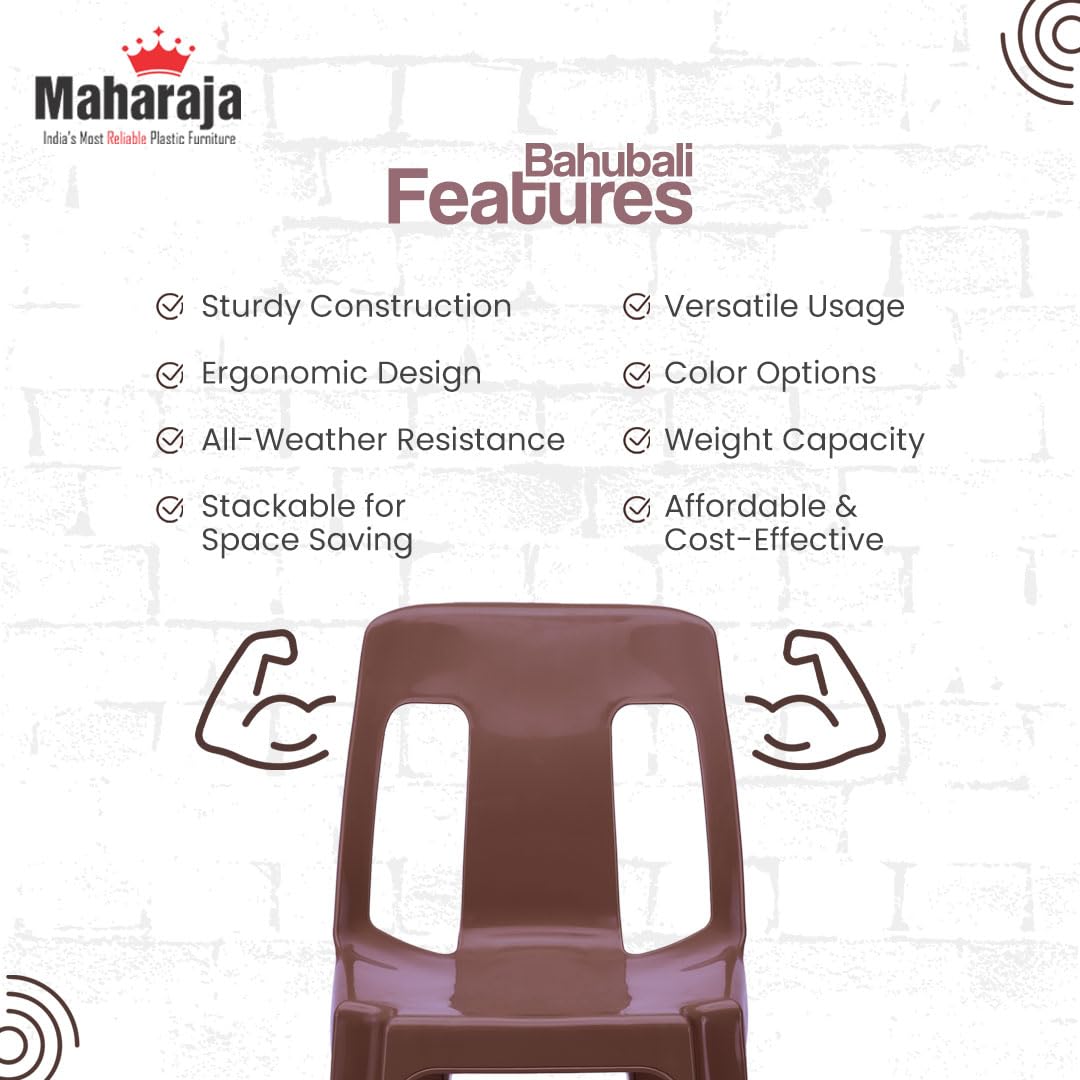 Maharaja Bahubali Plastic Armless Chair
