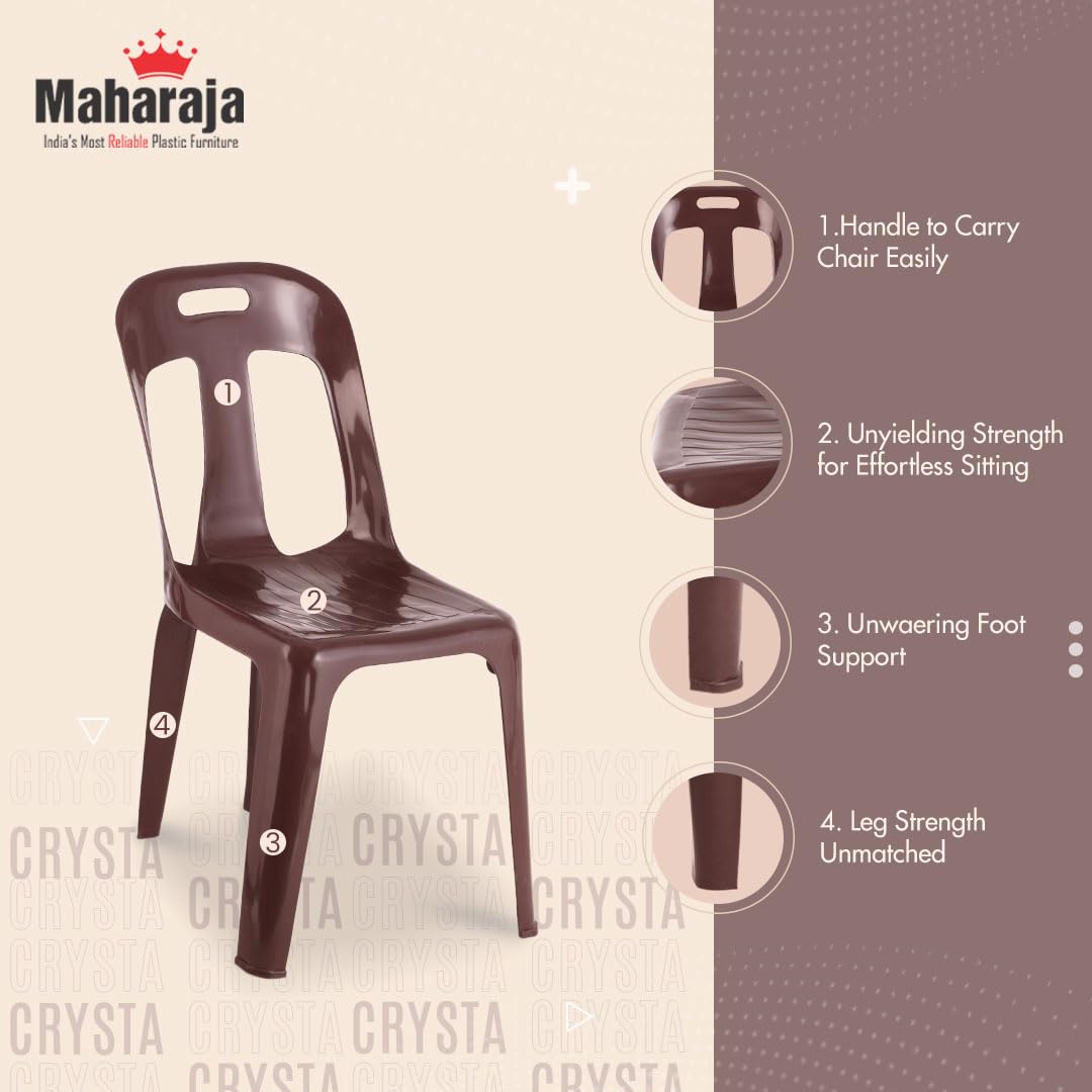 Maharaja Crysta Plastic Armless Chair