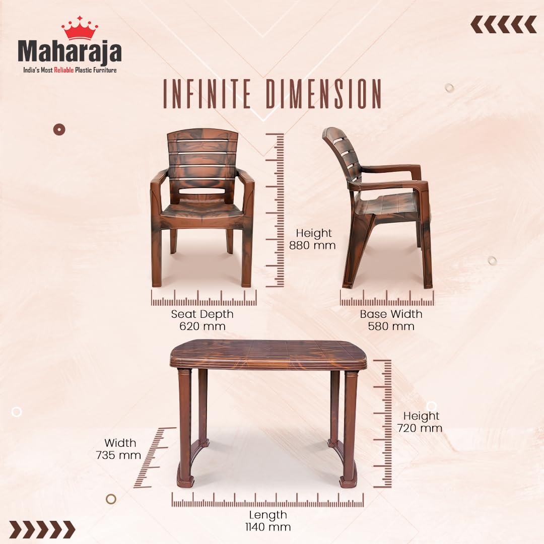 Maharaja Dining Table Set With 4 Singham Chairs
