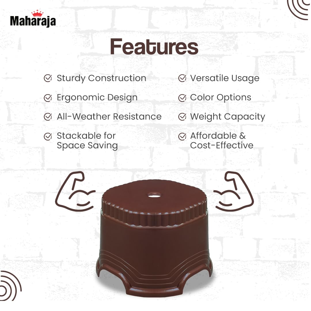 Maharaja Neo 10 Round Plastic Stool