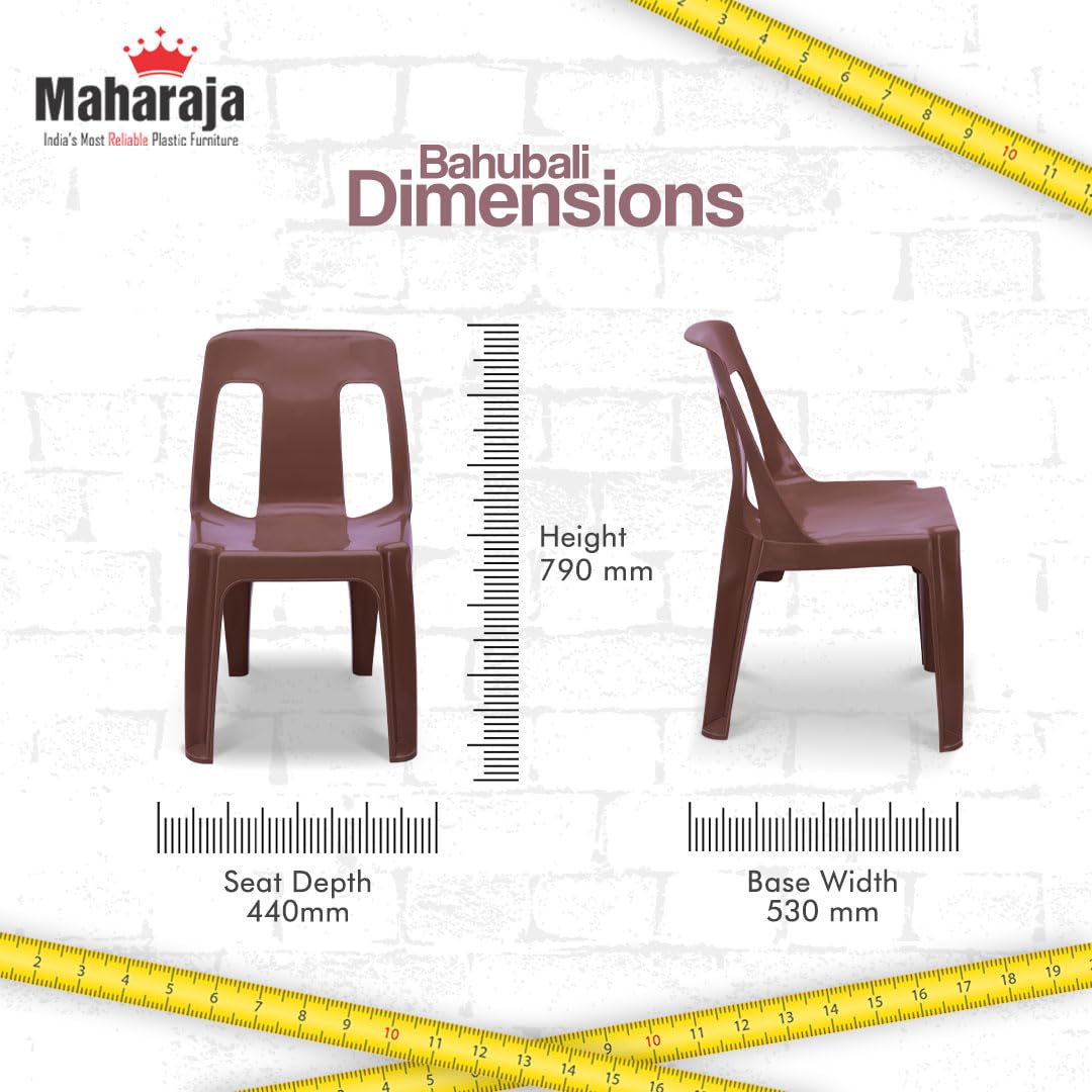 Maharaja Bahubali Plastic Armless Chair