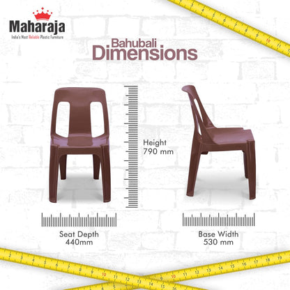 Maharaja Bahubali Plastic Armless Chair