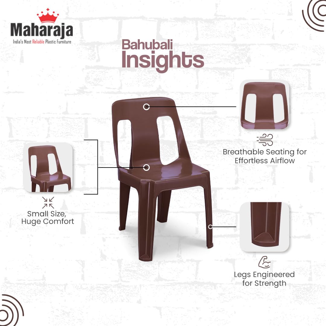 Maharaja Bahubali Plastic Armless Chair