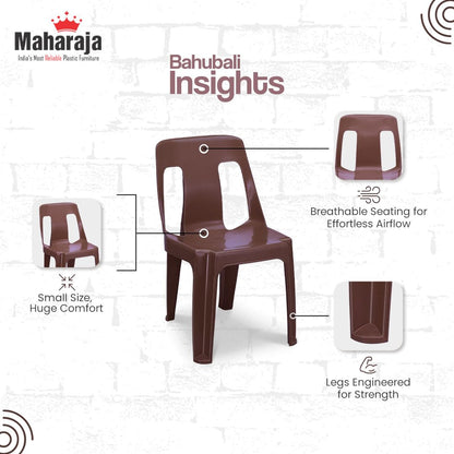 Maharaja Bahubali Plastic Armless Chair