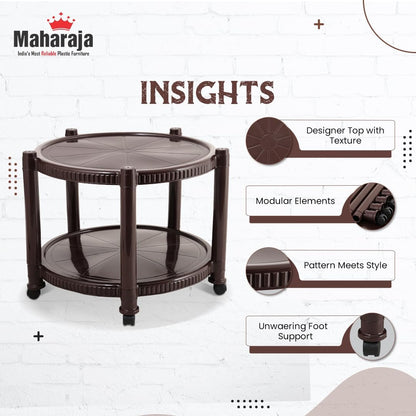 Maharaja T5 Multipurpose Round Trolley Table