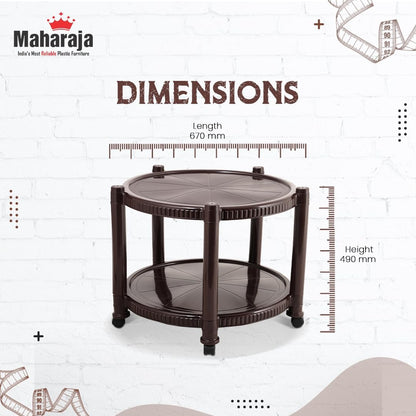 Maharaja T5 Multipurpose Round Trolley Table