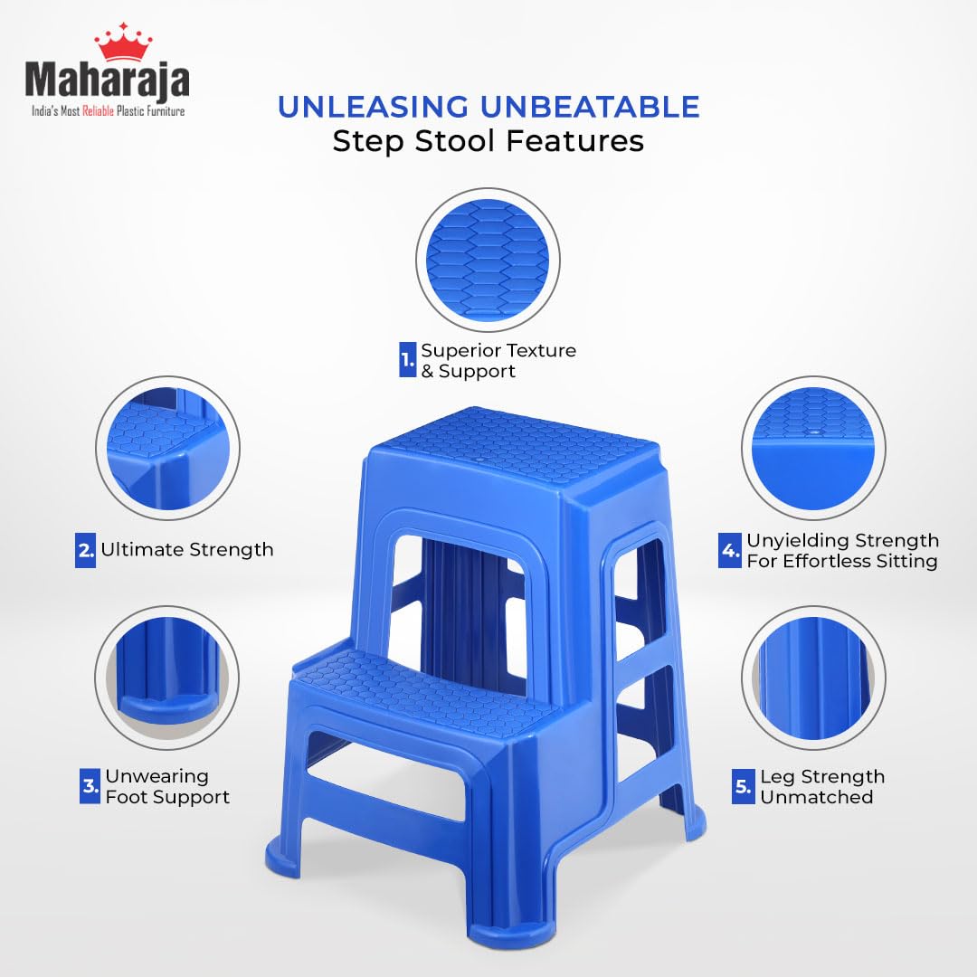 Maharaja Heavy Duty Plastic Step Stool – Multiuse