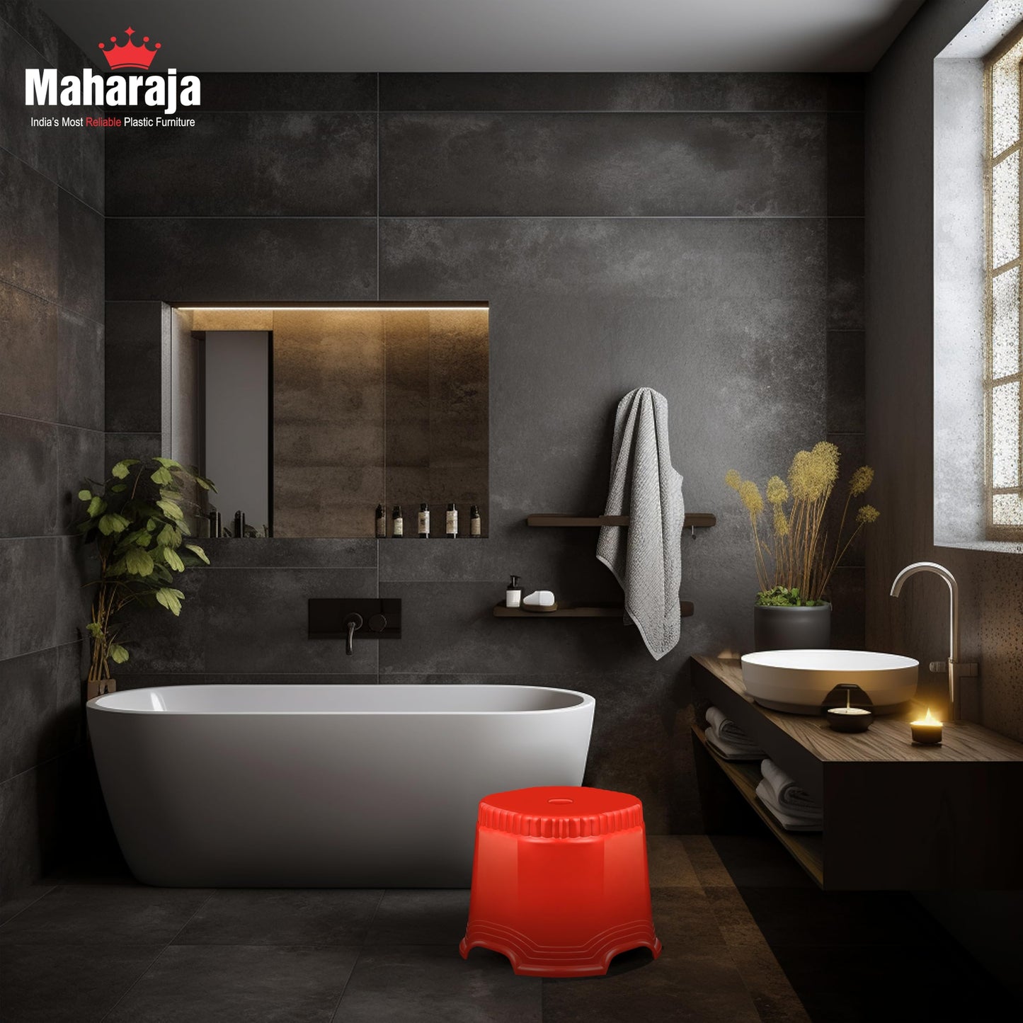 Maharaja Neo 10 Round Plastic Stool