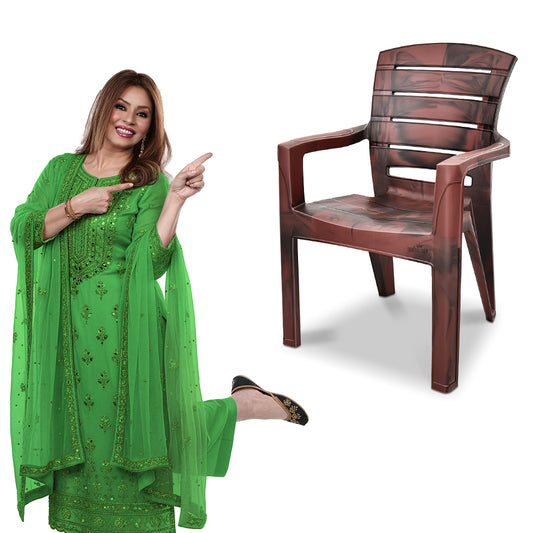 Singham101- Premium Plastic Armrest Chair