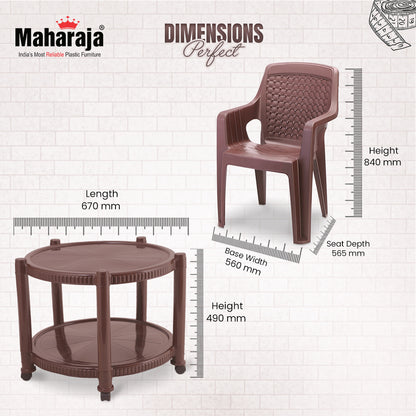 Maharaja T5 Table Set With 4 Safari Chairs