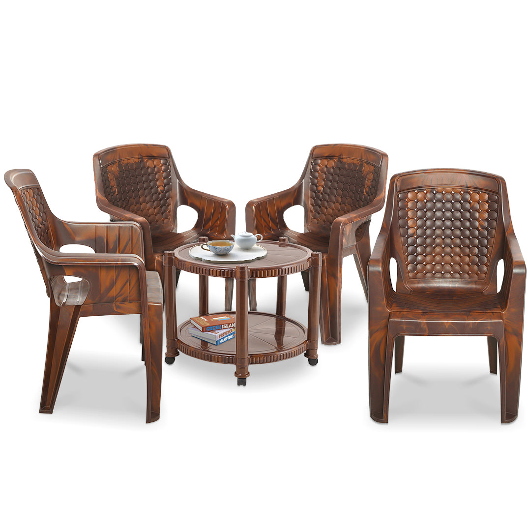 Maharaja T5 Table Set With 4 Safari Chairs