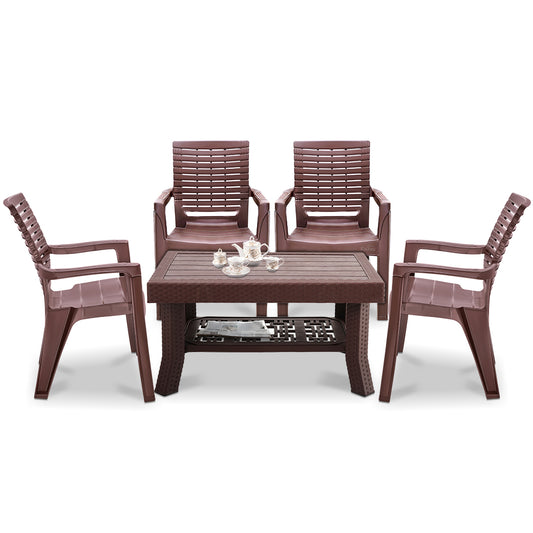 Maharaja Polo Table Set With 4 Singham102 Chairs