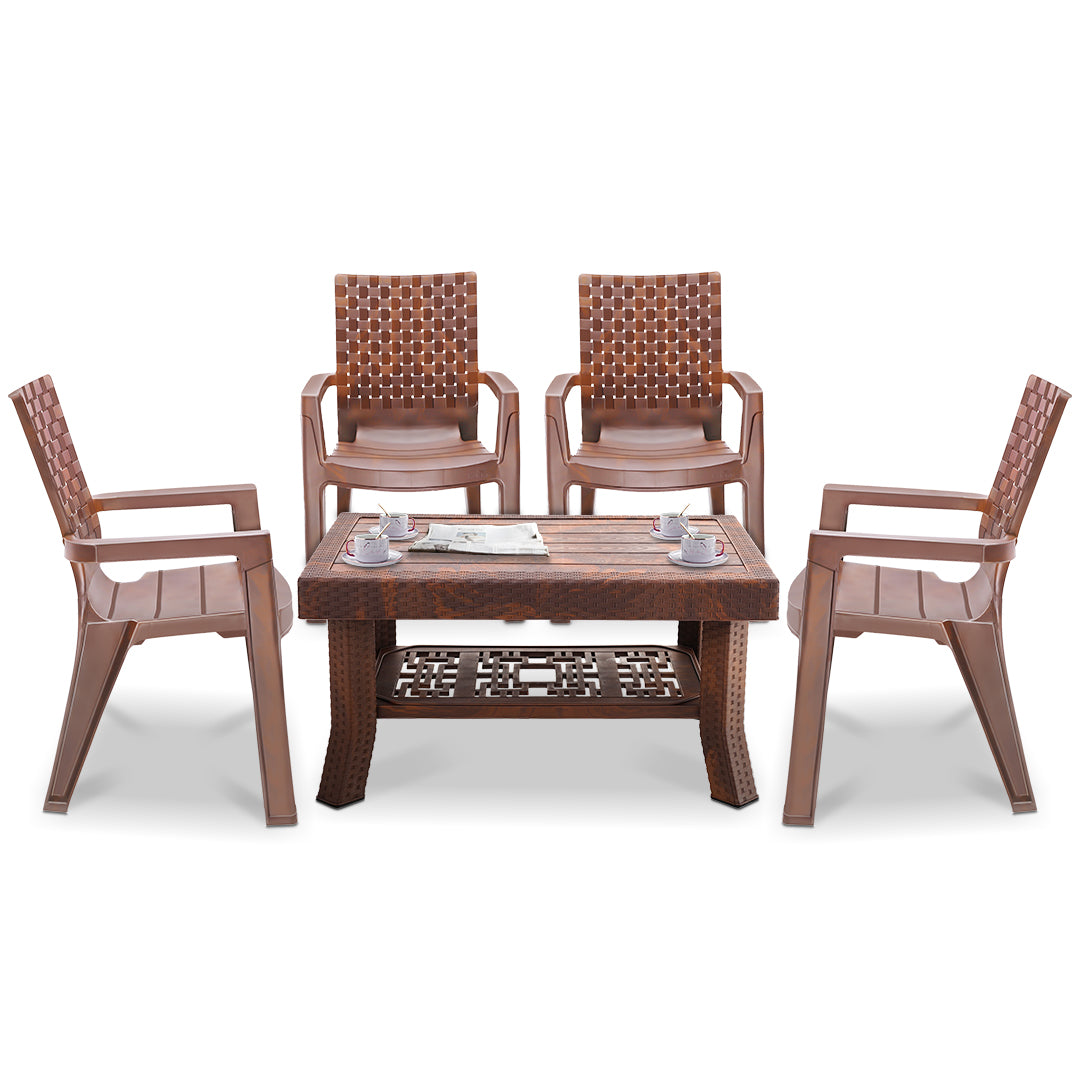 Maharaja Polo Table Set With 4 Matrix Chairs