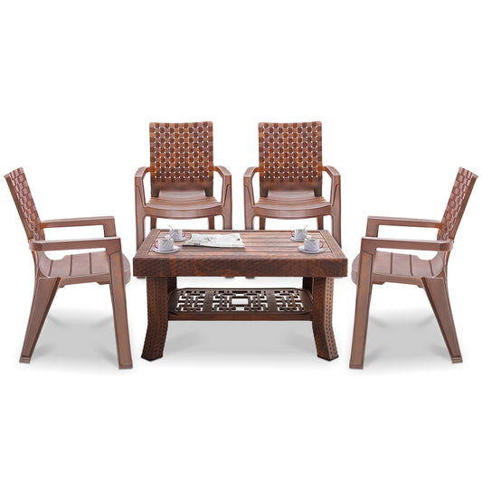 Maharaja Polo Table Set With 4 Matrix Chairs
