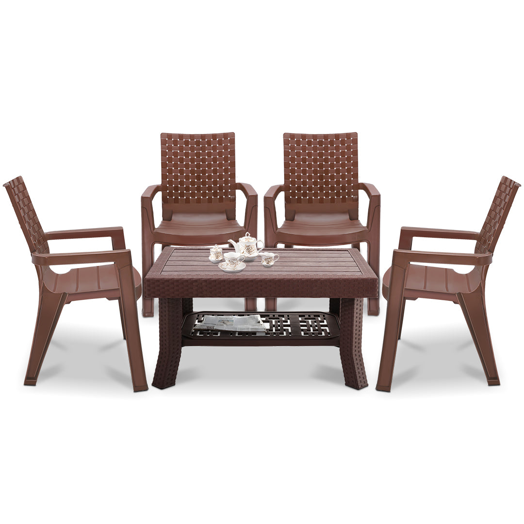 Maharaja Polo Table Set With 4 Matrix Chairs