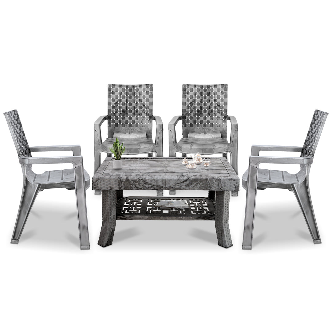 Maharaja Polo Table Set With 4 Matrix Chairs